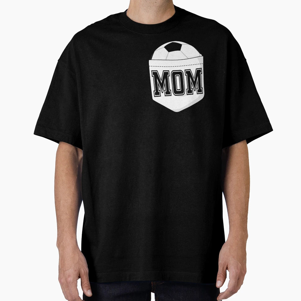 Soccer Mom Football Breast Pocket T-Shirt - Custom Art Print Unisex - T-Shirt, Sweatshirt, Hoodie