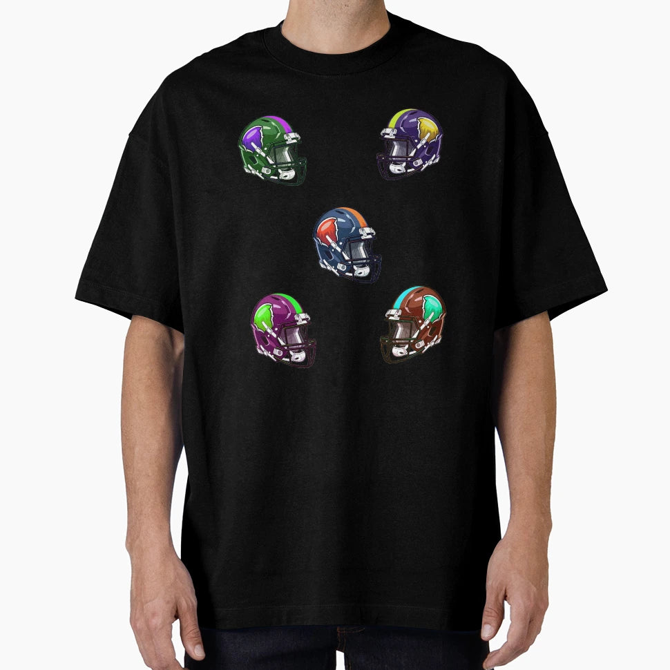Football Helmet Pack T-Shirt - Custom Art Print Men Women - T-Shirt, Sweatshirt, Hoodie