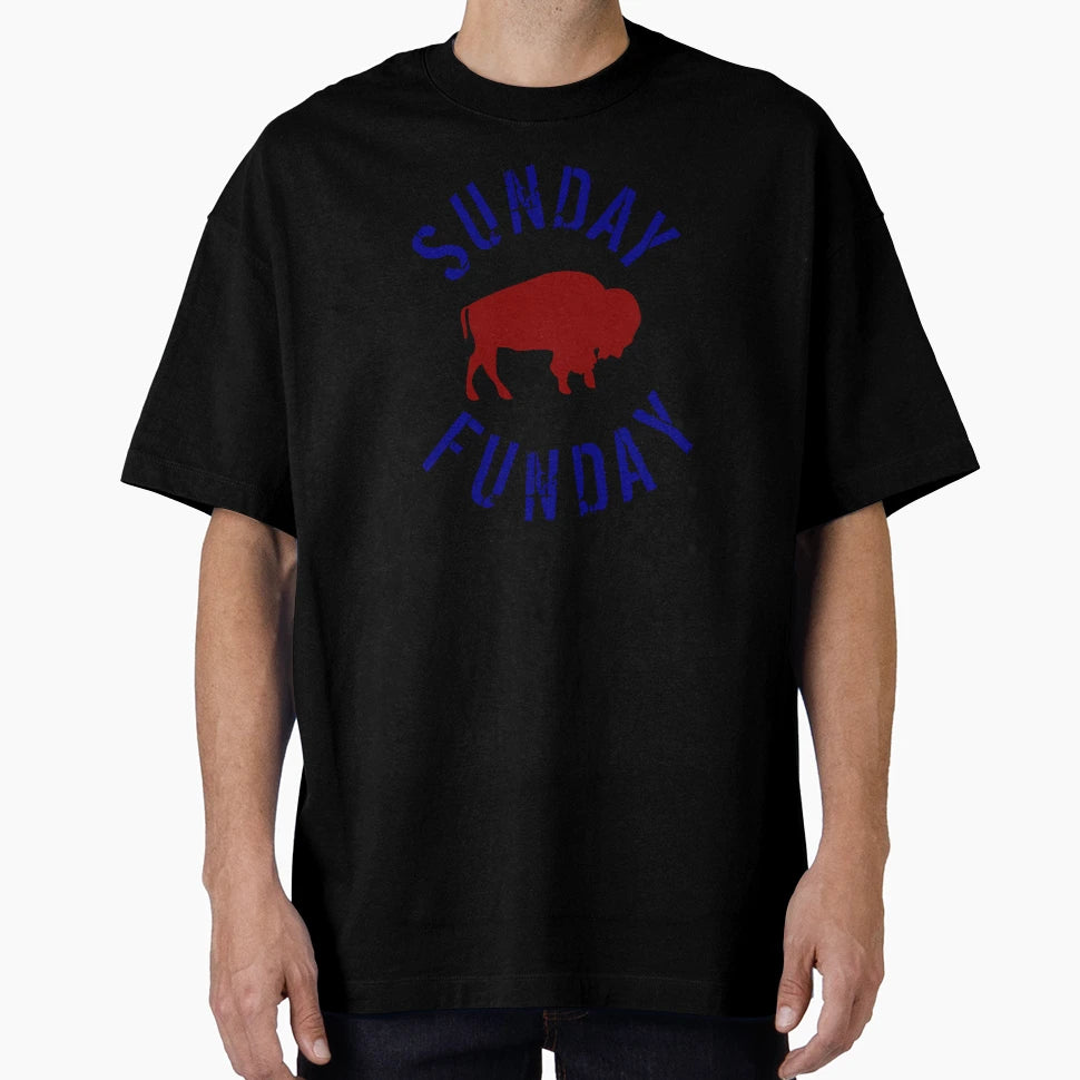 Buffalo Football Sunday Funday T-Shirt - Aesthetic Graphic Men Women - T-Shirt, Sweatshirt, Hoodie