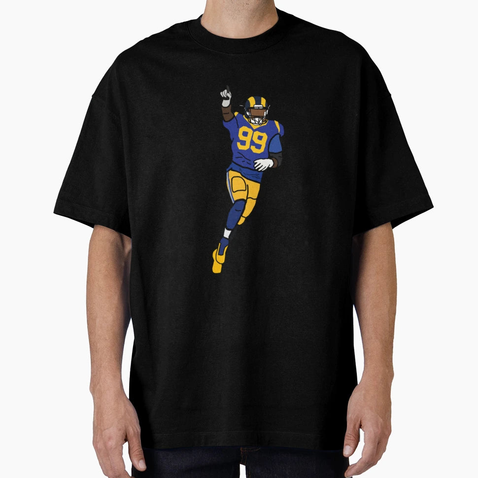 Aaron Donald Sack Celebration Los T-Shirt - Novelty Apparel for Adults - T-Shirt, Sweatshirt, Hoodie