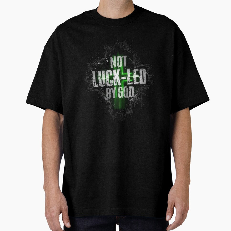 Blessed Not Lucky God-Led Christian Faith Quote - Adult & Kids T-Shirts, Sweatshirts & Hoodies apparel design preview 1