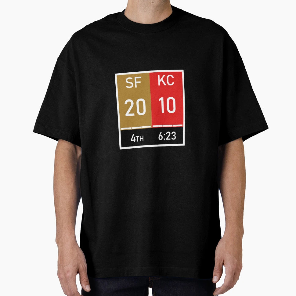 Kansas City Superbowl Score T-Shirt - Custom Art Print for Adults - T-Shirt, Sweatshirt, Hoodie