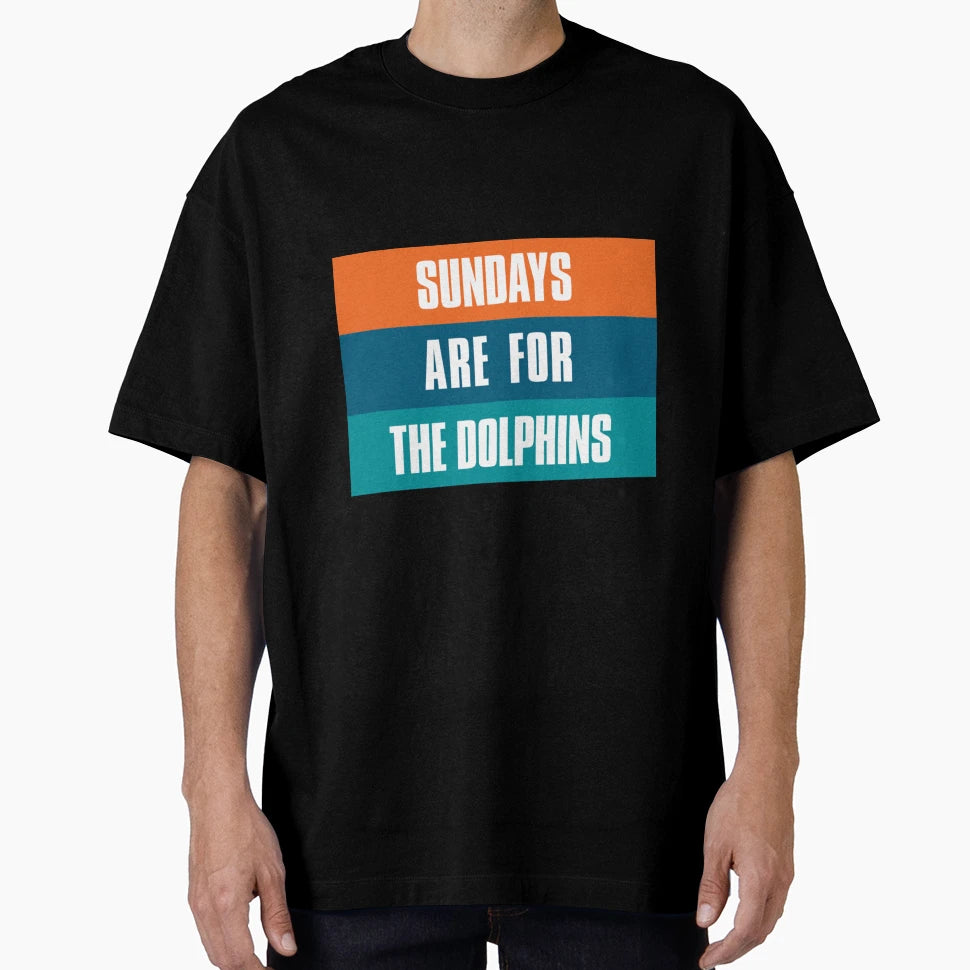 Sundays Are Dolphins Miami Football T-Shirt - Unique Graphic for Adults - T-Shirt, Sweatshirt, Hoodie