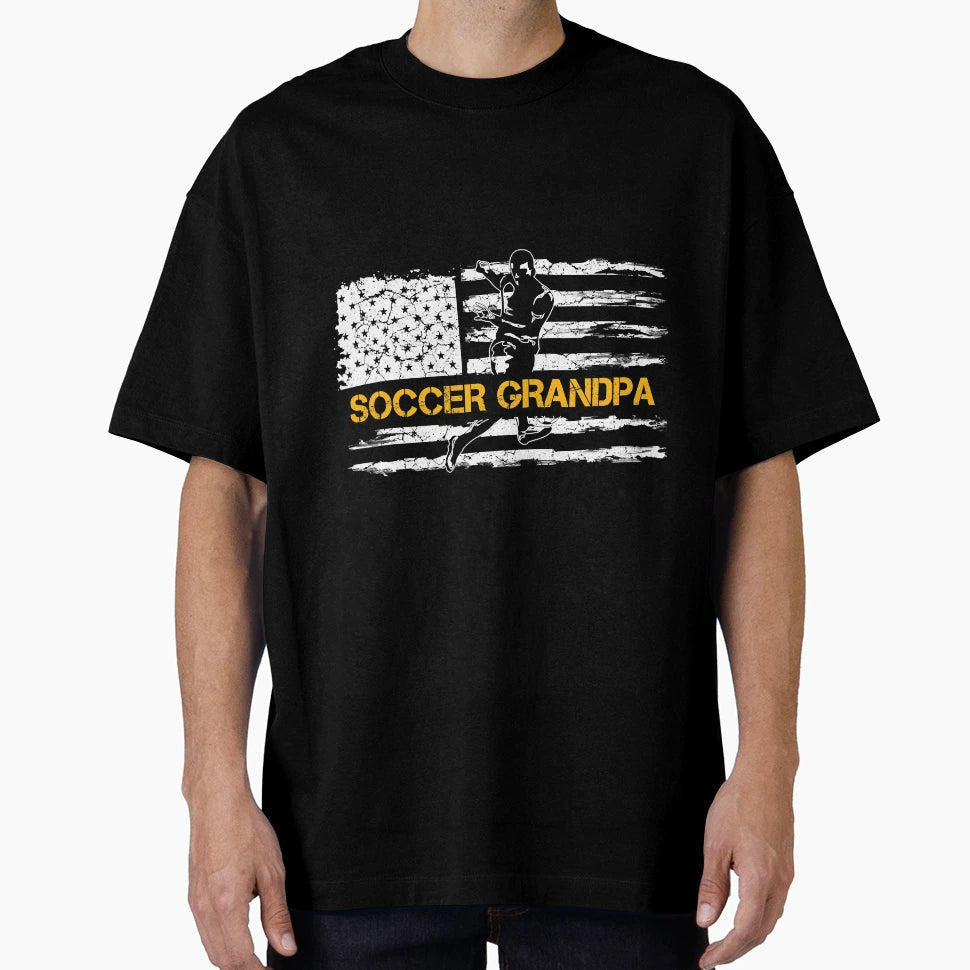 Usa Flag Proud Soccer Grandpa T-Shirt - Streetwear Style Men Women - T-Shirt, Sweatshirt, Hoodie