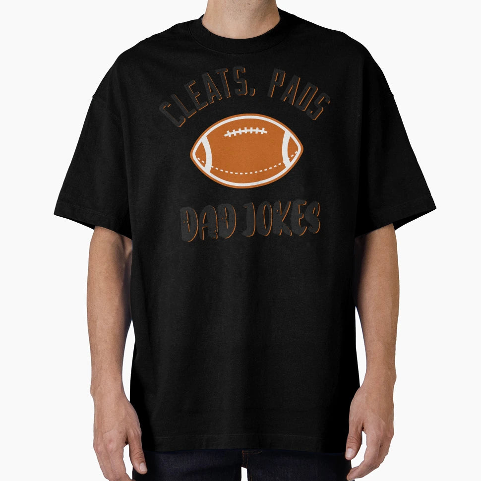 Cleats Pads Dad Jokes T-Shirt - Minimalist Print Men Women - T-Shirt, Sweatshirt, Hoodie
