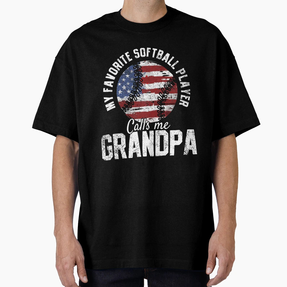 Softball Grandpa Softball Player T-Shirt - Novelty Apparel for Adults - T-Shirt, Sweatshirt, Hoodie
