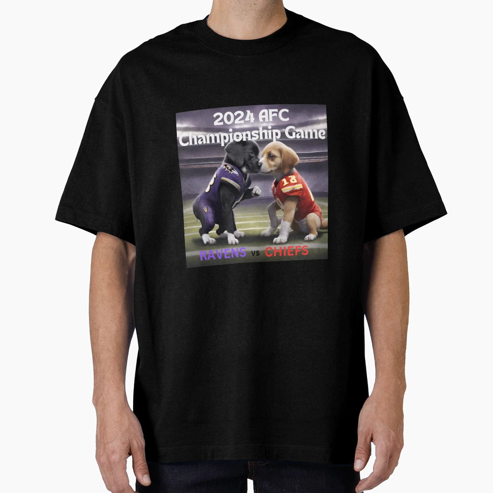 Afc Championship Ravens Vs Chiefs T-Shirt - Minimalist Print Unisex - T-Shirt, Sweatshirt, Hoodie