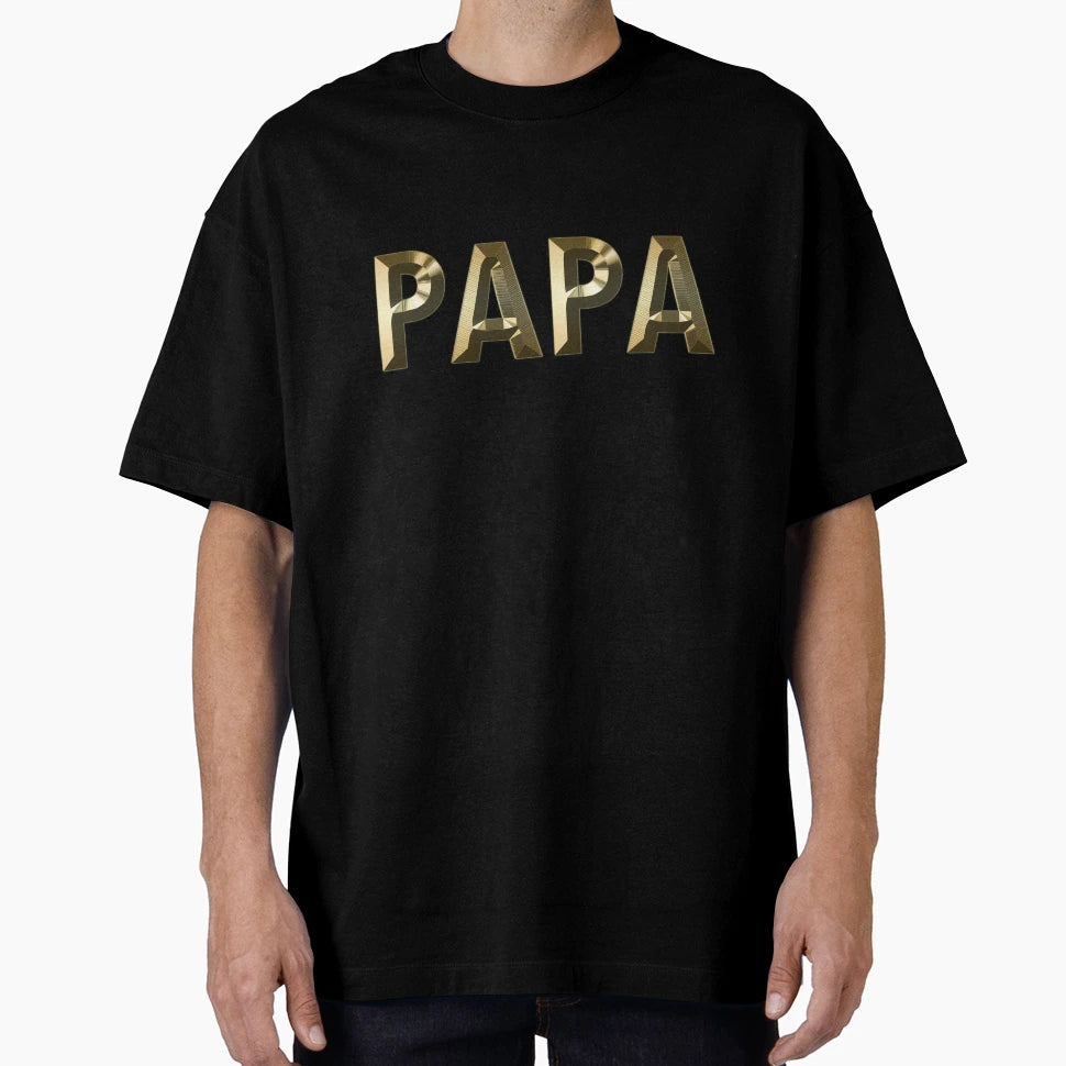 Papa Gold T-Shirt - Minimalist Print Men Women - T-Shirt, Sweatshirt, Hoodie