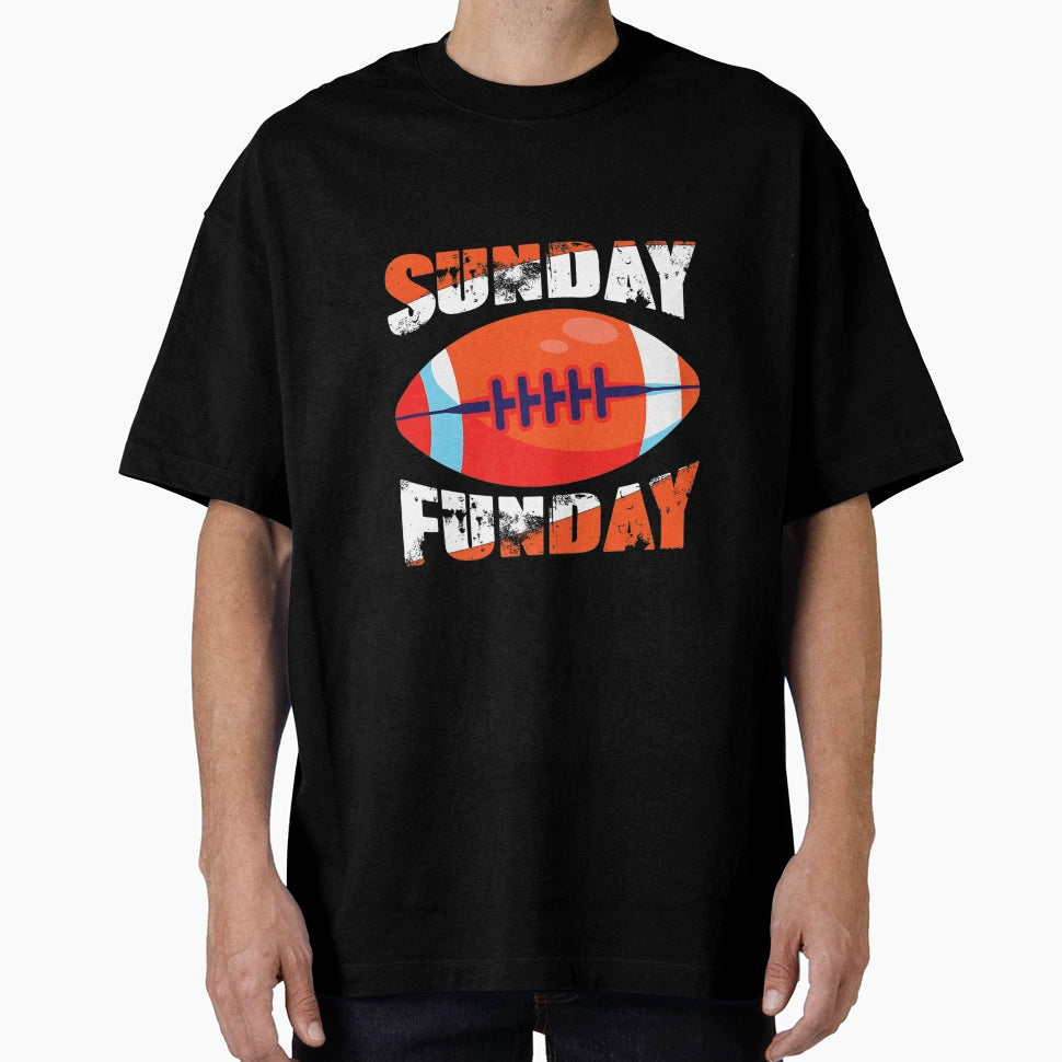 Sunday Funday Football Sport T-Shirt - Aesthetic Graphic for Adults - T-Shirt, Sweatshirt, Hoodie