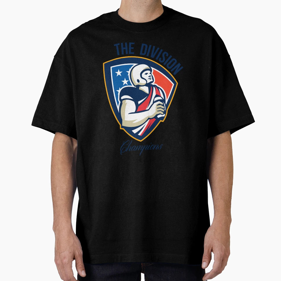 American Football Quarterback Division T-Shirt - Trendy Graphic Unisex - T-Shirt, Sweatshirt, Hoodie
