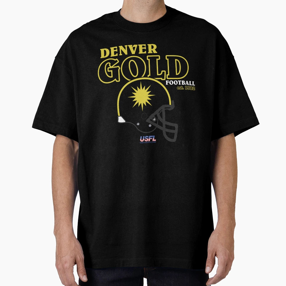 Denver Gold Helmet T-Shirt - Aesthetic Graphic Unisex - T-Shirt, Sweatshirt, Hoodie