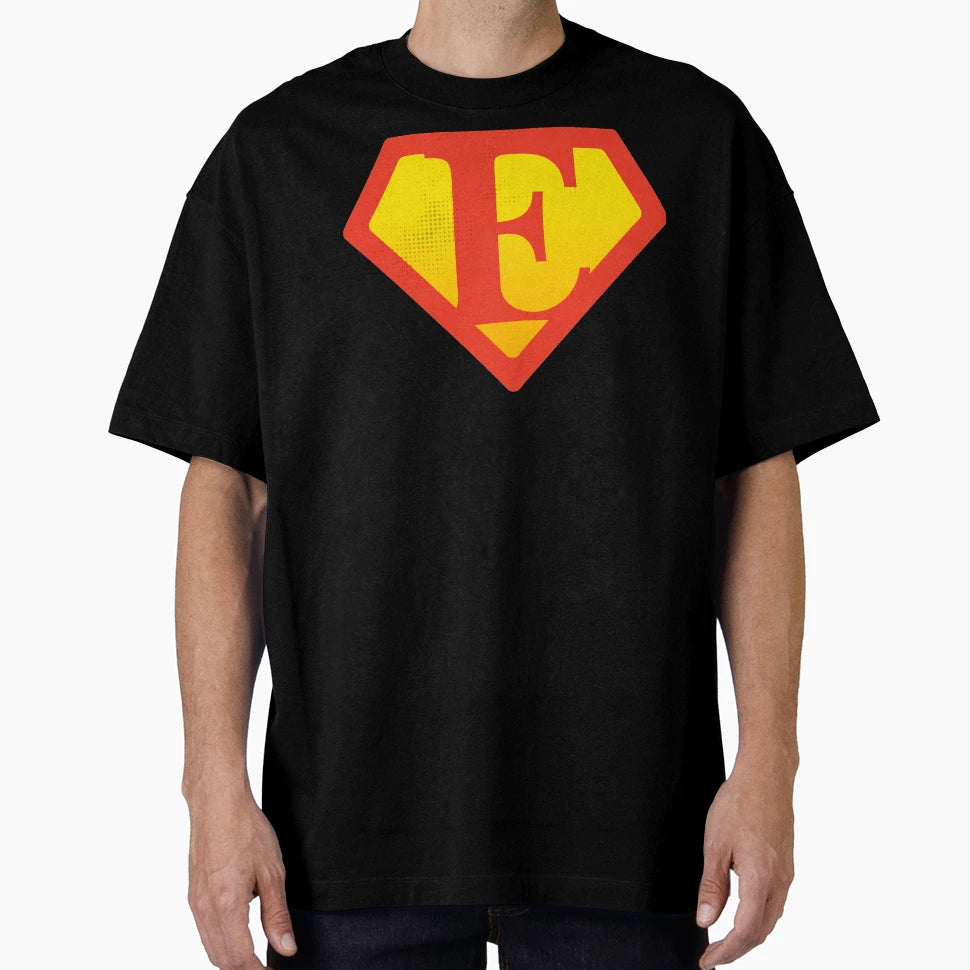 E Letter Super Party Superhuman T-Shirt - Novelty Apparel for Adults - T-Shirt, Sweatshirt, Hoodie