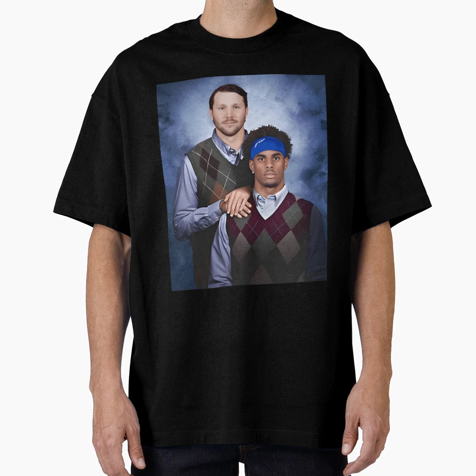 JA JA Keon Coleman Step Brothers Buffalo T-Shirt - Custom Art Print Unisex - T-Shirt, Sweatshirt, Hoodie