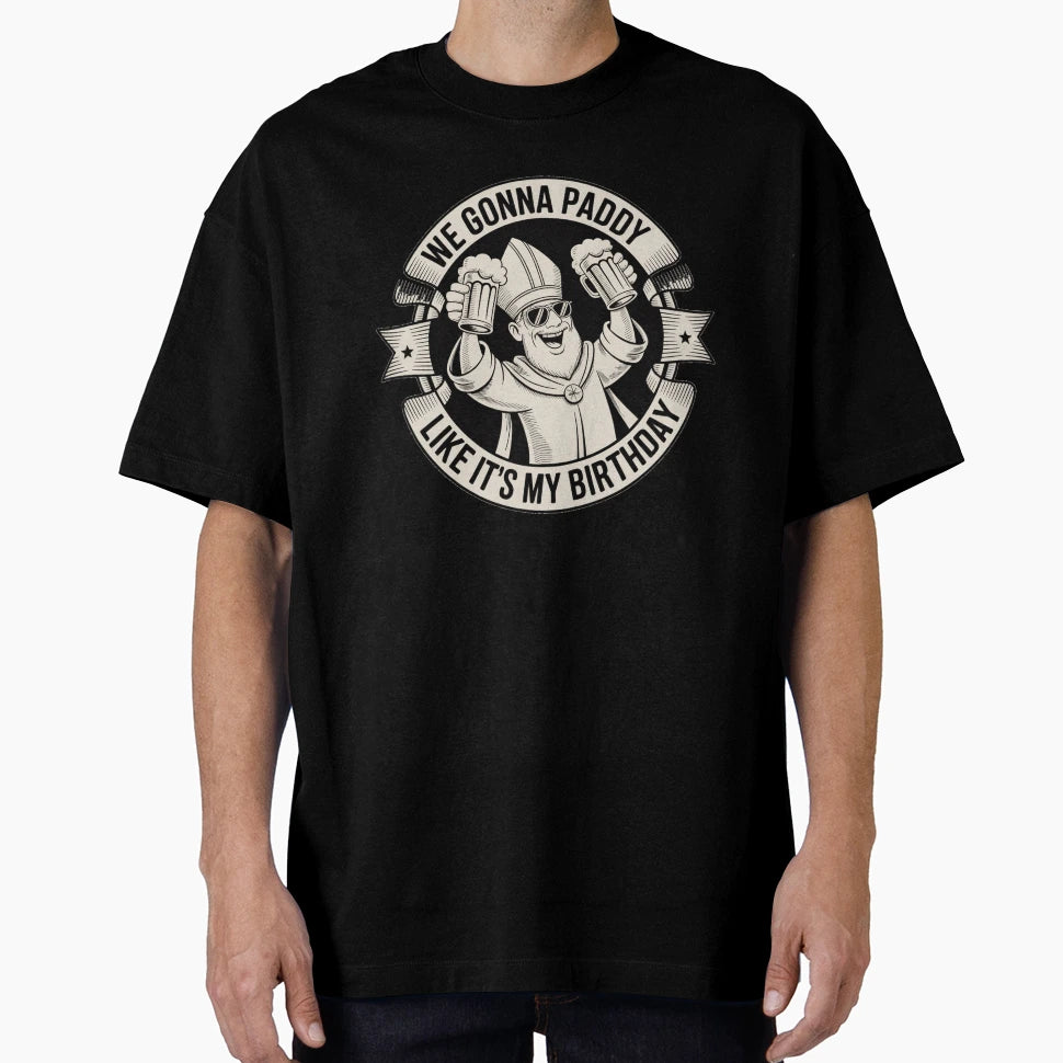 Badge Saint Patrick Beer Toast Art T-Shirt - Novelty Apparel for Adults - T-Shirt, Sweatshirt, Hoodie