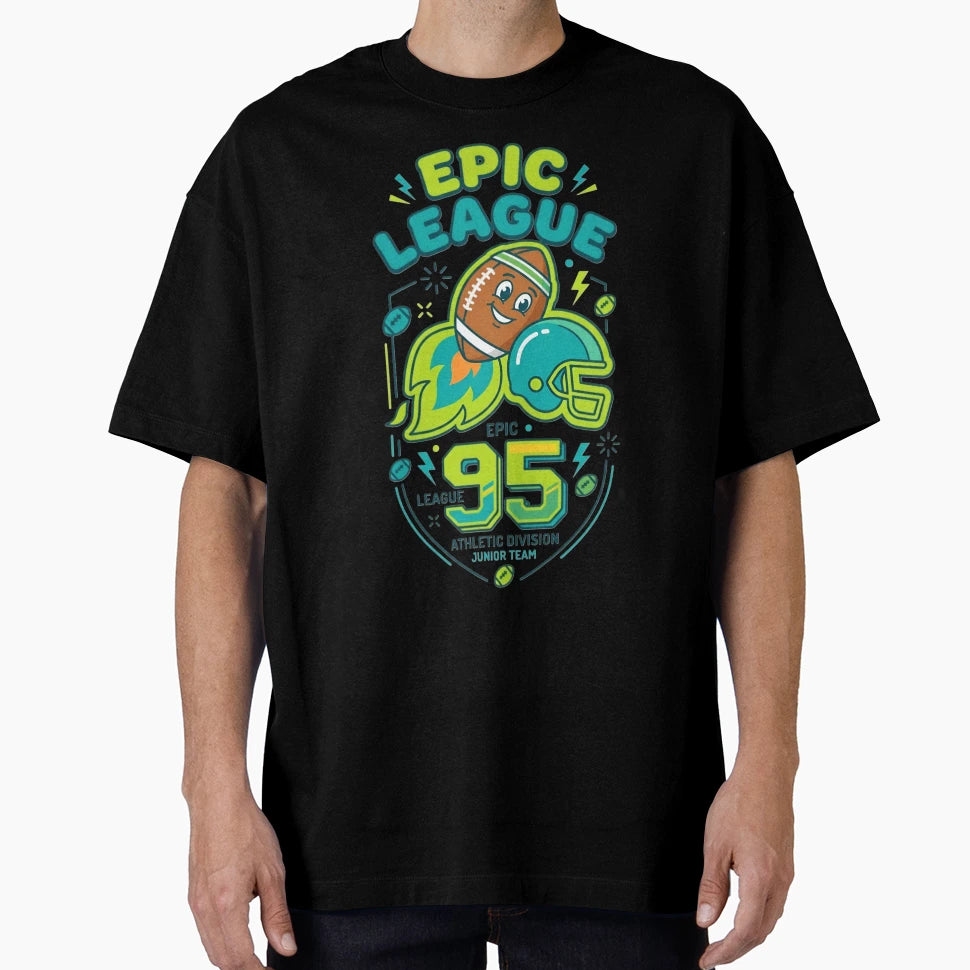 Varsity Football Epic League 95 T-Shirt - Trendy Graphic for Adults - T-Shirt, Sweatshirt, Hoodie
