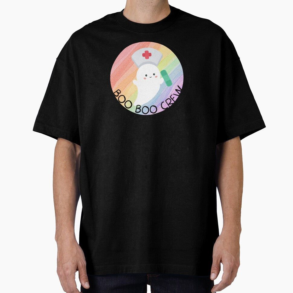 Boo Crew Nurse Ghost Halloween by ZazzyPumpkin - Adult & Kids T-Shirts, Sweatshirts & Hoodies apparel design preview 1