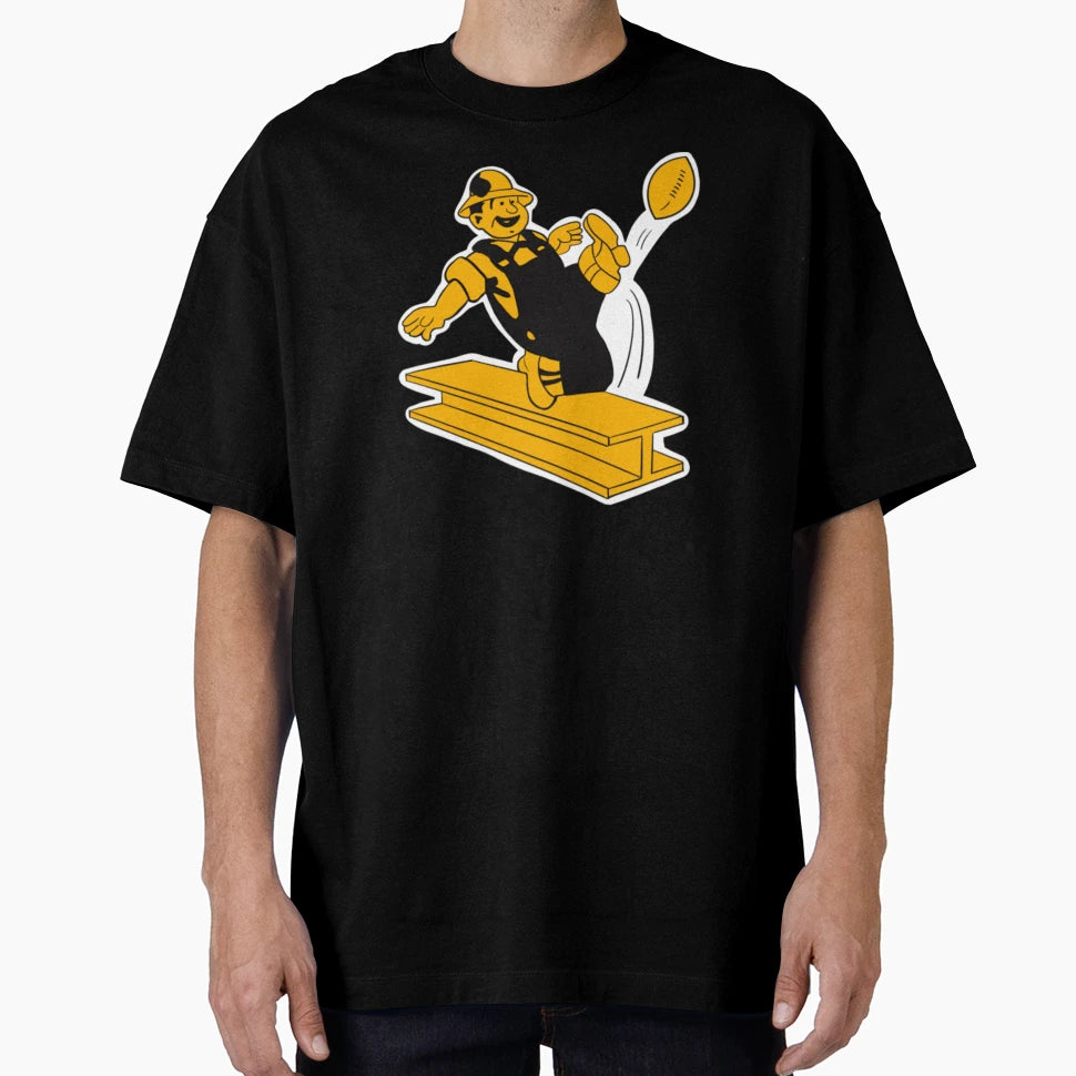Old School Steeler T-Shirt - Minimalist Print Men Women - T-Shirt, Sweatshirt, Hoodie