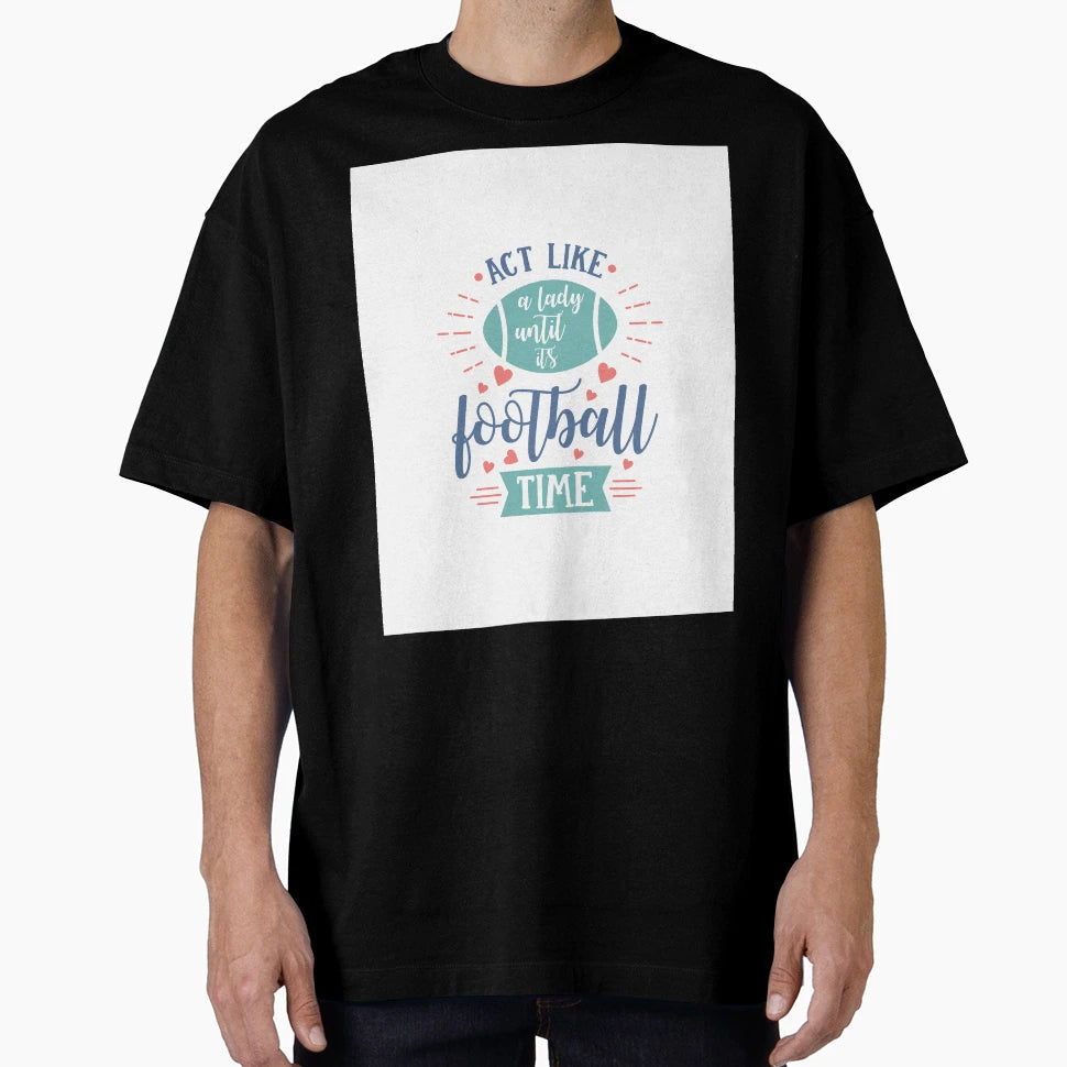 Football Time T-Shirt - Minimalist Print for Adults - T-Shirt, Sweatshirt, Hoodie