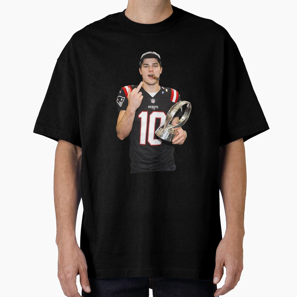 Drake Maye Maye 10 New England Football T-Shirt - Minimalist Print Unisex - T-Shirt, Sweatshirt, Hoodie
