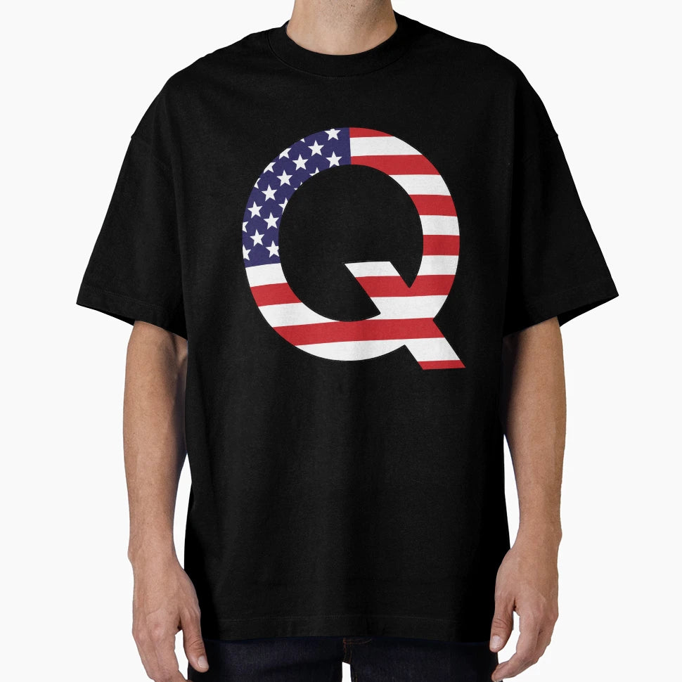 Most Patriotic Letter Alphabet T-Shirt - Trendy Graphic for Adults - T-Shirt, Sweatshirt, Hoodie