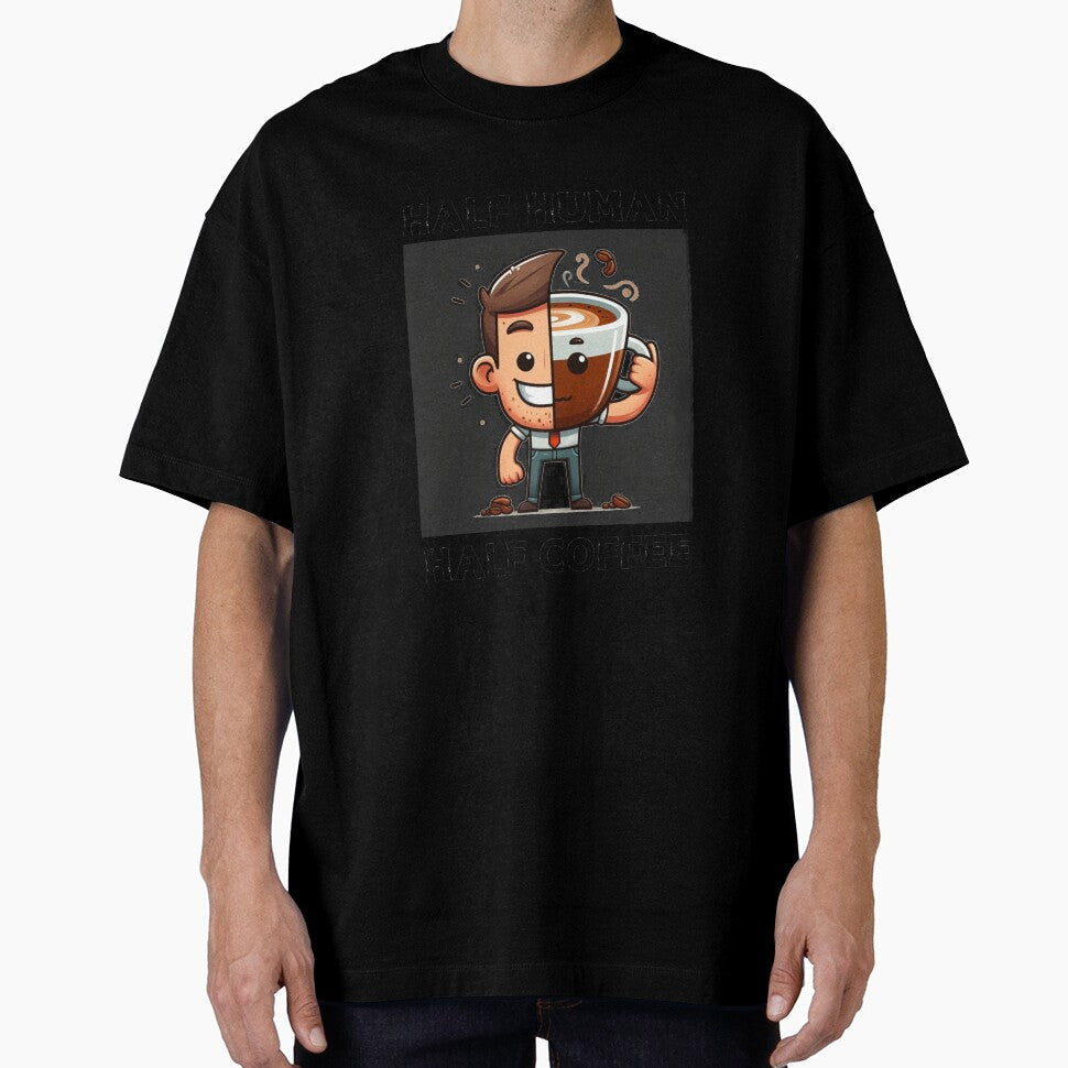 Half human coffee by NanaCrafted - Adult & Kids T-Shirts, Sweatshirts & Hoodies apparel design preview 1
