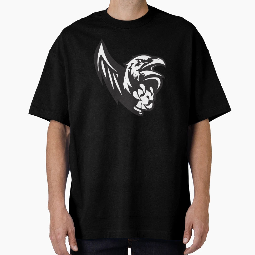 Philly Ravens Flock Wing B W T-Shirt - Custom Art Print Men Women - T-Shirt, Sweatshirt, Hoodie