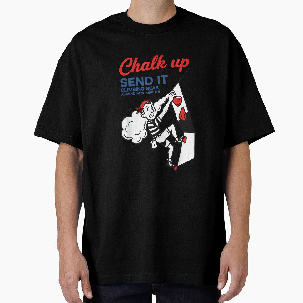 Chalk Up Send It Climbing Gear Fun Design by - Adult & Kids T-Shirts, Sweatshirts & Hoodies apparel design preview 1