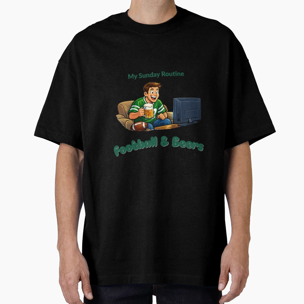 New York Jets My Sunday Routine T-Shirt - Fun Novelty Design Unisex - T-Shirt, Sweatshirt, Hoodie