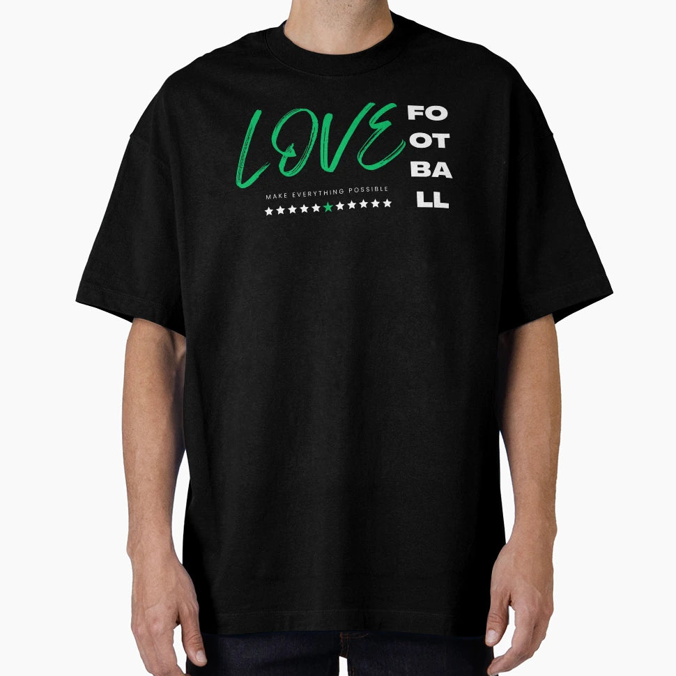 Love Football Green T-Shirt - Aesthetic Graphic Unisex - T-Shirt, Sweatshirt, Hoodie