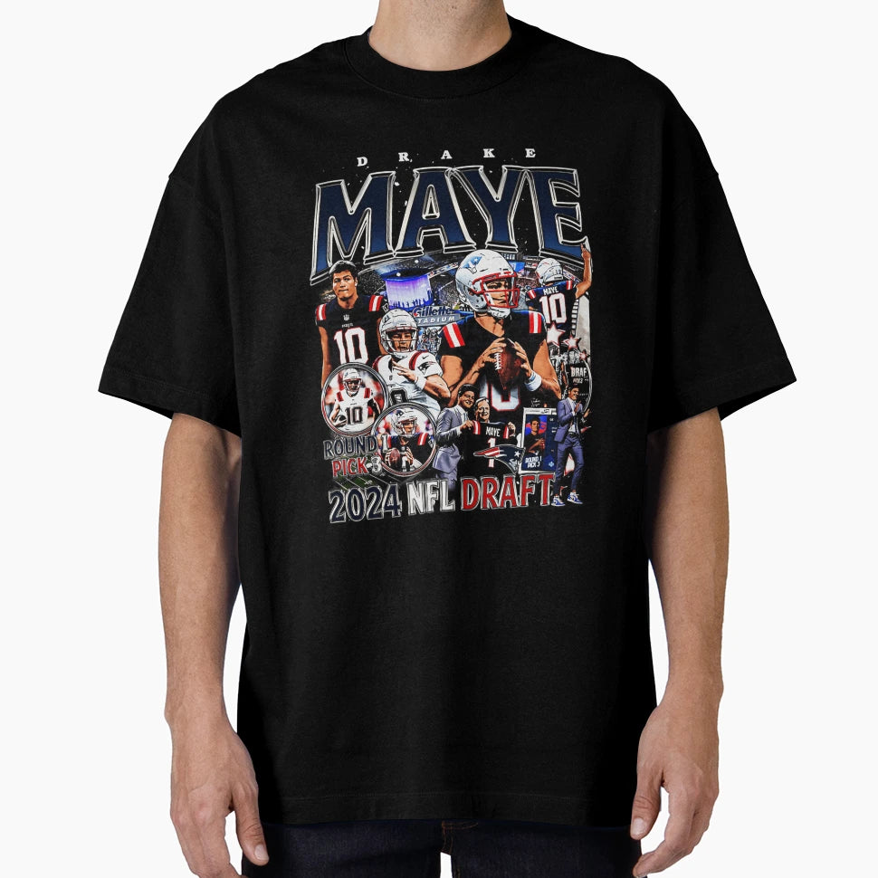 Drake Maye Bootleg T-Shirt - Aesthetic Graphic Unisex - T-Shirt, Sweatshirt, Hoodie