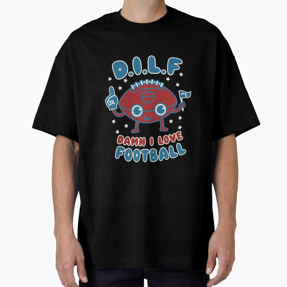 Damn I Love Football Milf Football T-Shirt - Minimalist Print Unisex - T-Shirt, Sweatshirt, Hoodie