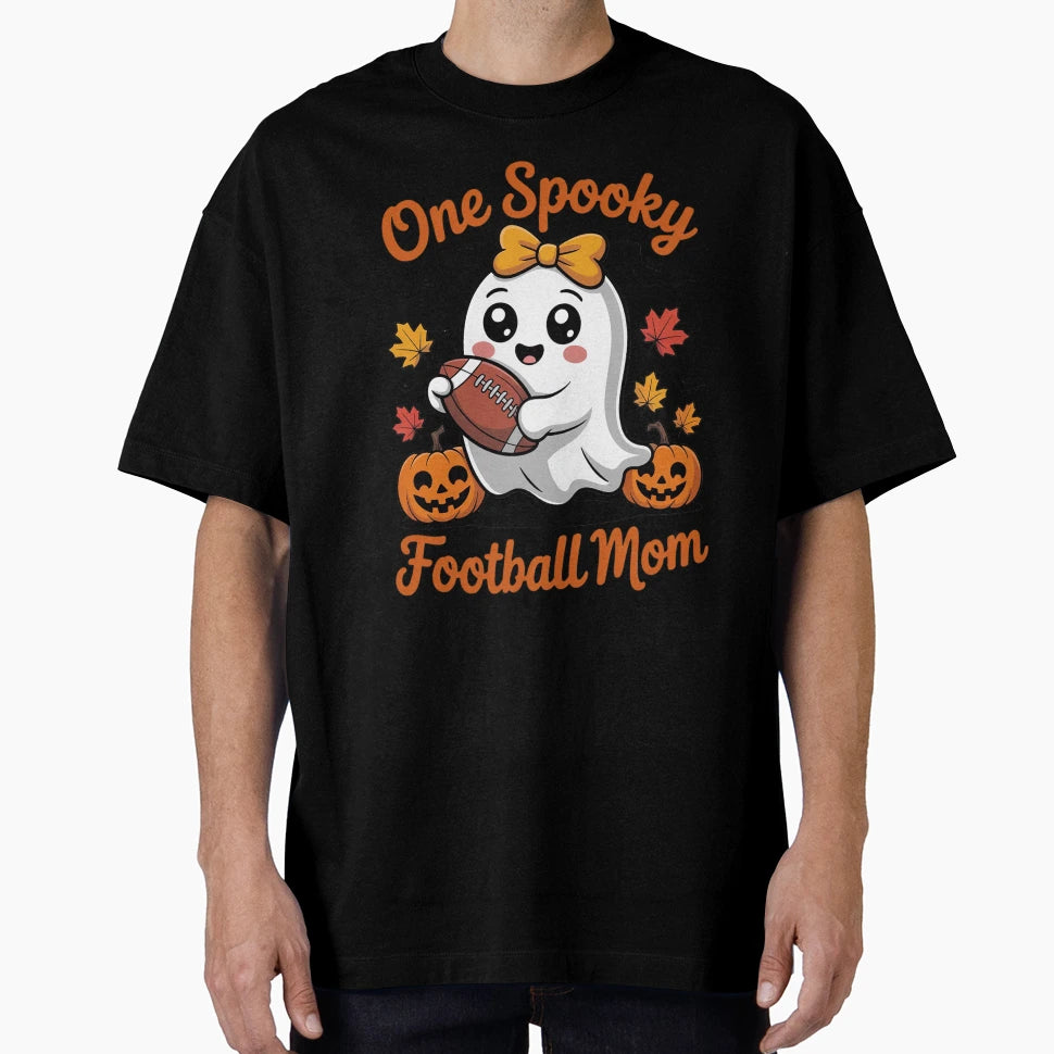 One Spooky Football Mom Halloween T-Shirt - Fun Novelty Design for Adults - T-Shirt, Sweatshirt, Hoodie