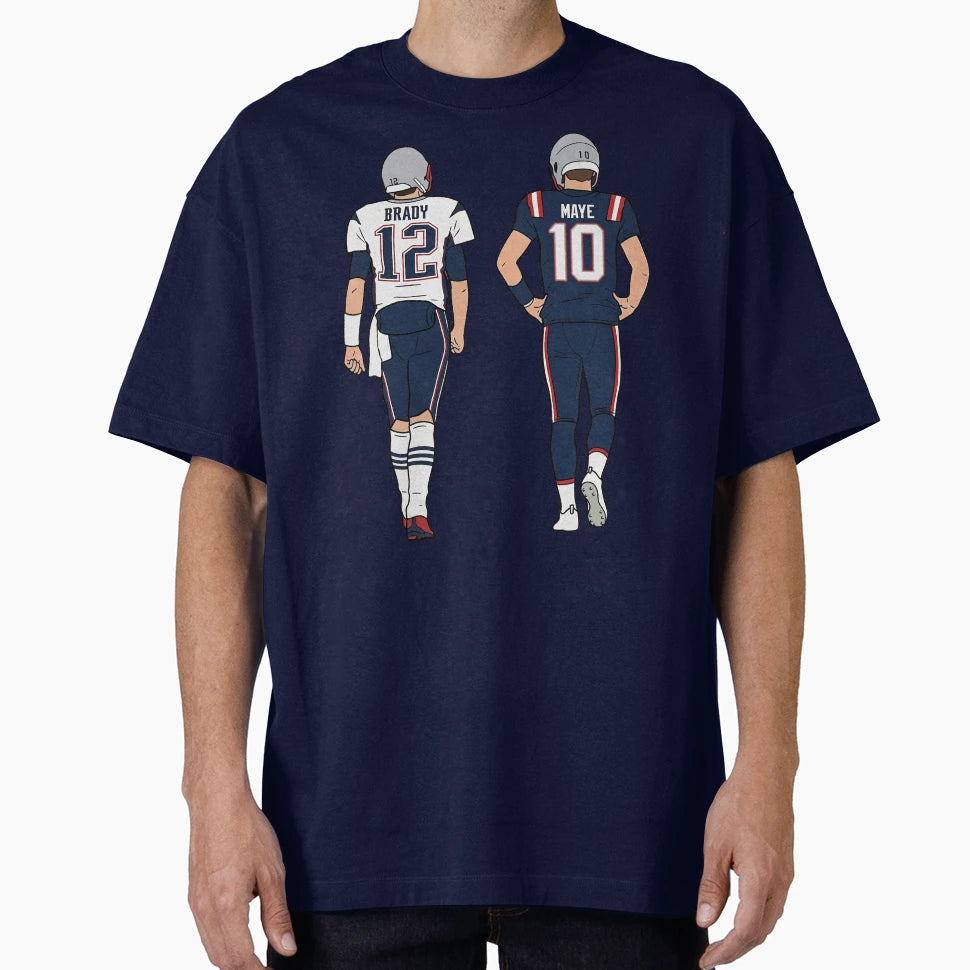 Drake Maye And Tb12 T-Shirt - Novelty Apparel Men Women - T-Shirt, Sweatshirt, Hoodie