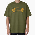 St Olaf Varisty Font Curved T-Shirt - Aesthetic Graphic Unisex - T-Shirt, Sweatshirt, Hoodie