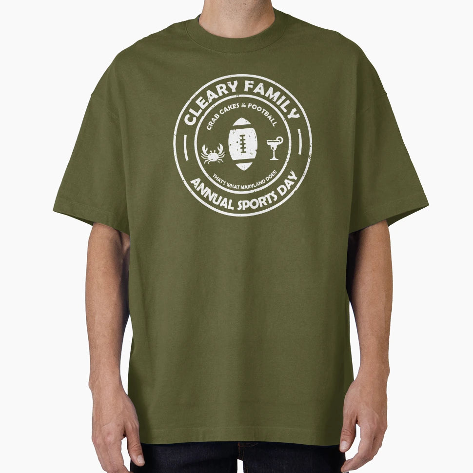 Cleary Family Football T-Shirt - Novelty Apparel for Adults - T-Shirt, Sweatshirt, Hoodie