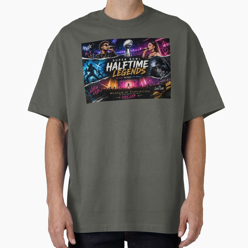 Halftime Legends Super Bowl Pastiche Collage T-Shirt - Graphic Print Unisex - T-Shirt, Sweatshirt, Hoodie