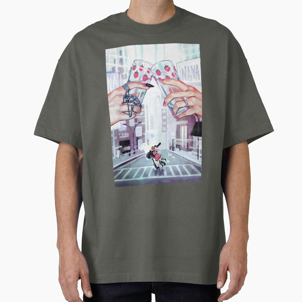 Nana Strawberry Glasses Art T-Shirt - Custom Art Print Unisex - T-Shirt, Sweatshirt, Hoodie