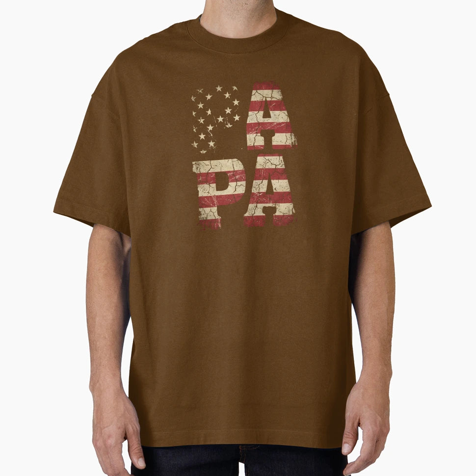 Papa Stacked Block Font 202606090000 T-Shirt - Novelty Apparel for Adults - T-Shirt, Sweatshirt, Hoodie