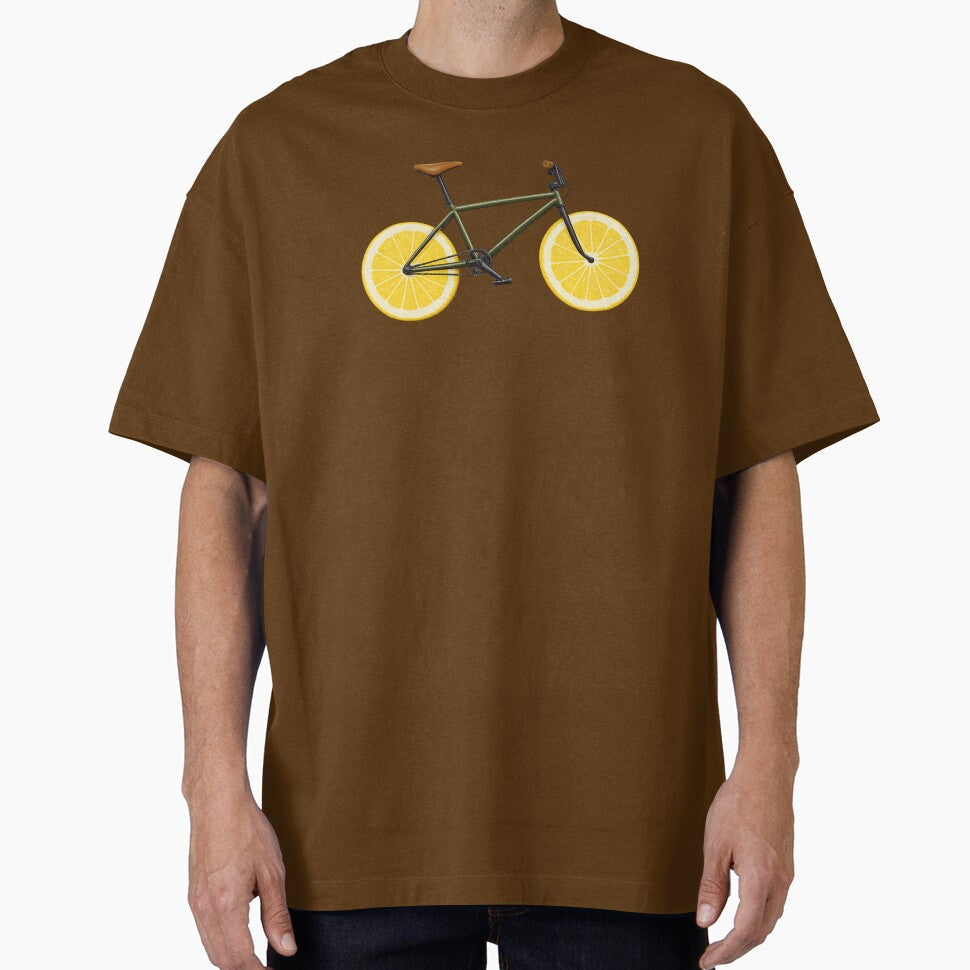 Lemon Wheel Bicycle Graphic/ Funny Fruit by - Adult & Kids T-Shirts, Sweatshirts & Hoodies apparel design preview 1