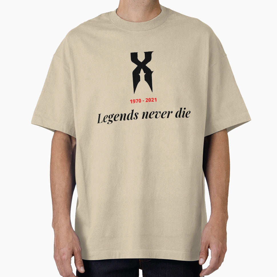 Rip Dmx Legends Never Die T-Shirt - Novelty Apparel for Adults - T-Shirt, Sweatshirt, Hoodie