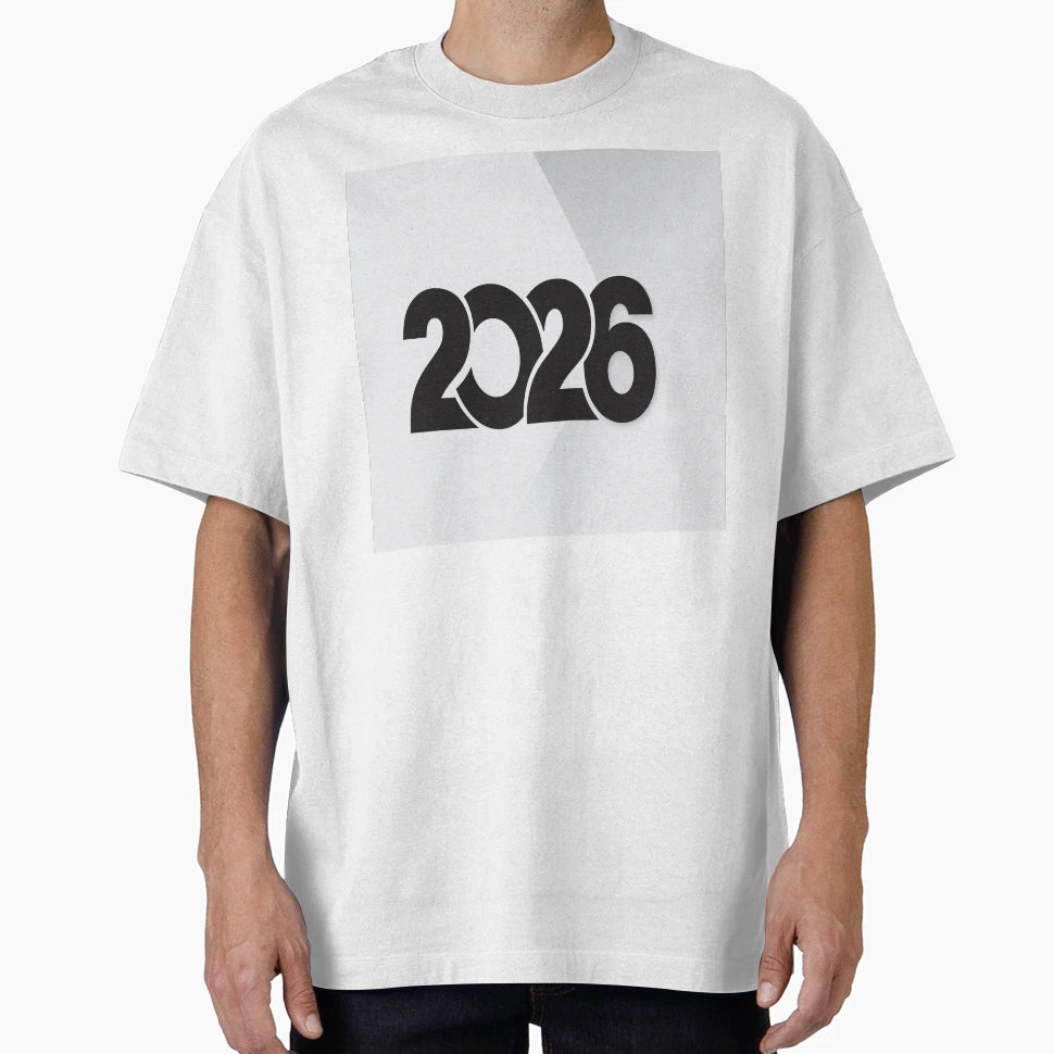 Bold 2026 New Year Minimal Black T-Shirt - Aesthetic Graphic Men Women - T-Shirt, Sweatshirt, Hoodie