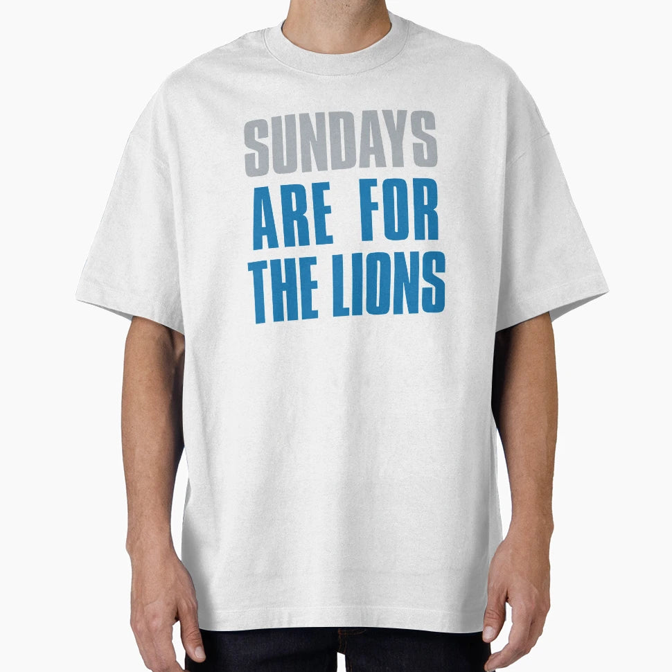 Sundays Are Lions Detroit Football T-Shirt - Aesthetic Graphic for Adults - T-Shirt, Sweatshirt, Hoodie