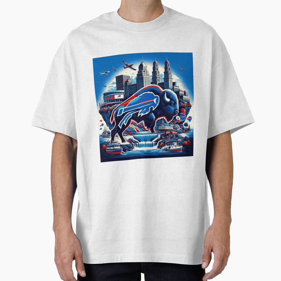 Buffalo Bills Artwork T-Shirt - Aesthetic Graphic Men Women - T-Shirt, Sweatshirt, Hoodie