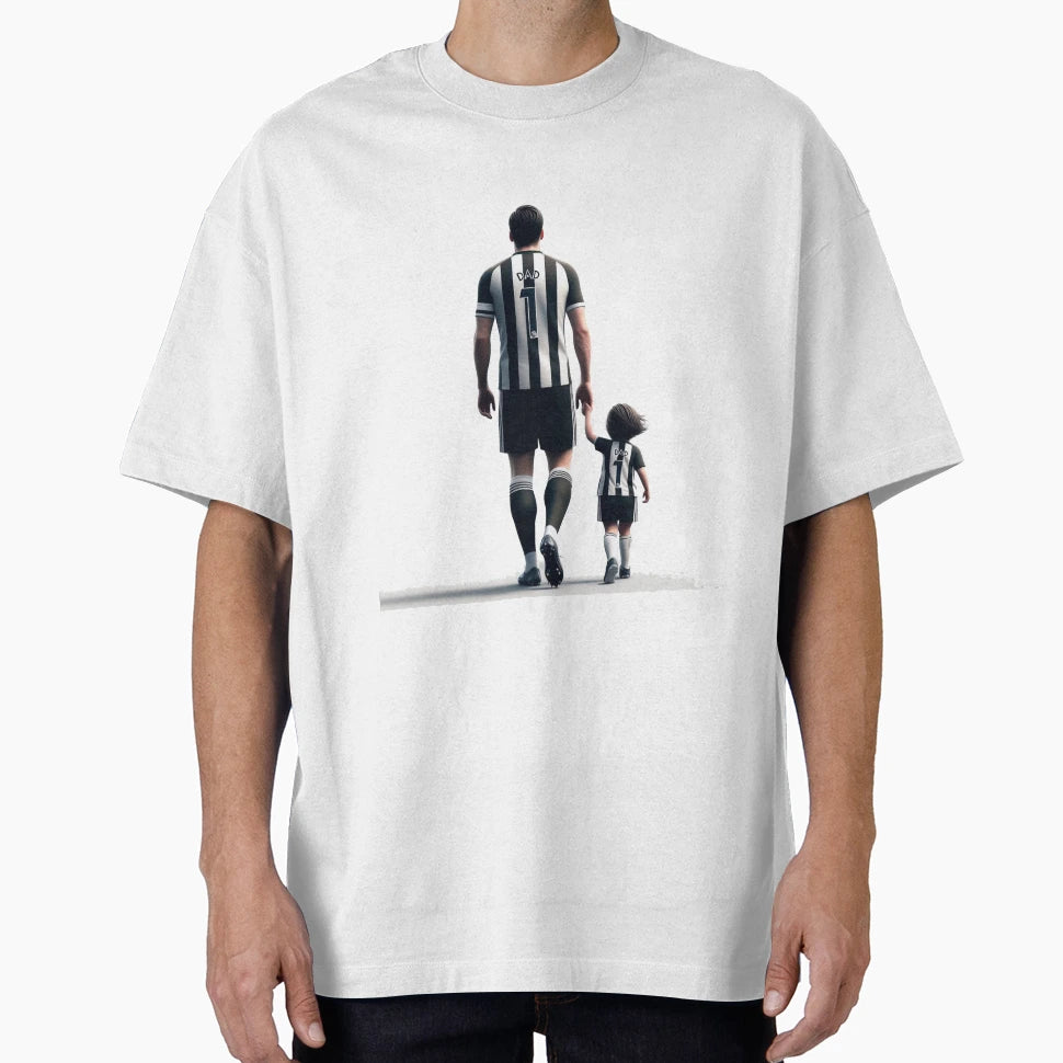 Football Father And Daughter T-Shirt - Minimalist Print Men Women - T-Shirt, Sweatshirt, Hoodie