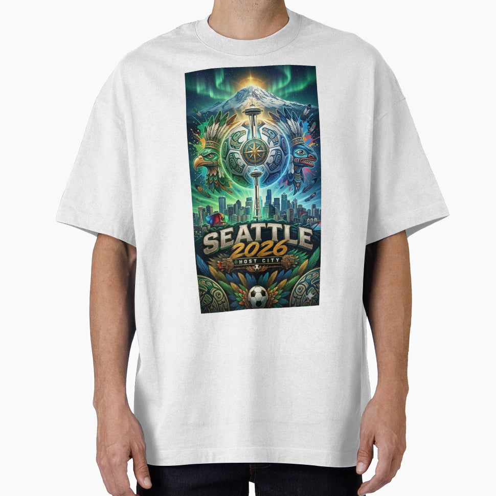 Seattle 2026 Soccer Host City Pnw T-Shirt - Novelty Apparel for Adults - T-Shirt, Sweatshirt, Hoodie