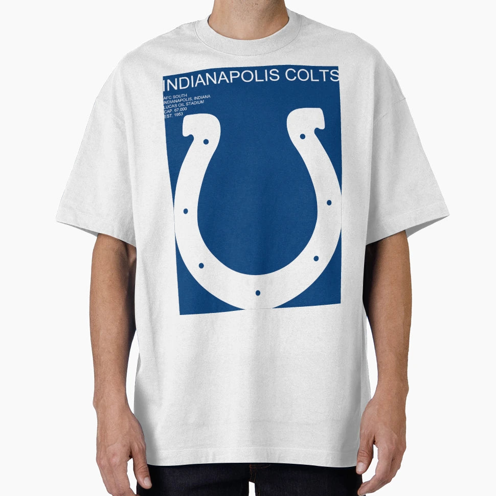 Colts Geometric Minimal T-Shirt - Casual Everyday Wear for Adults - T-Shirt, Sweatshirt, Hoodie