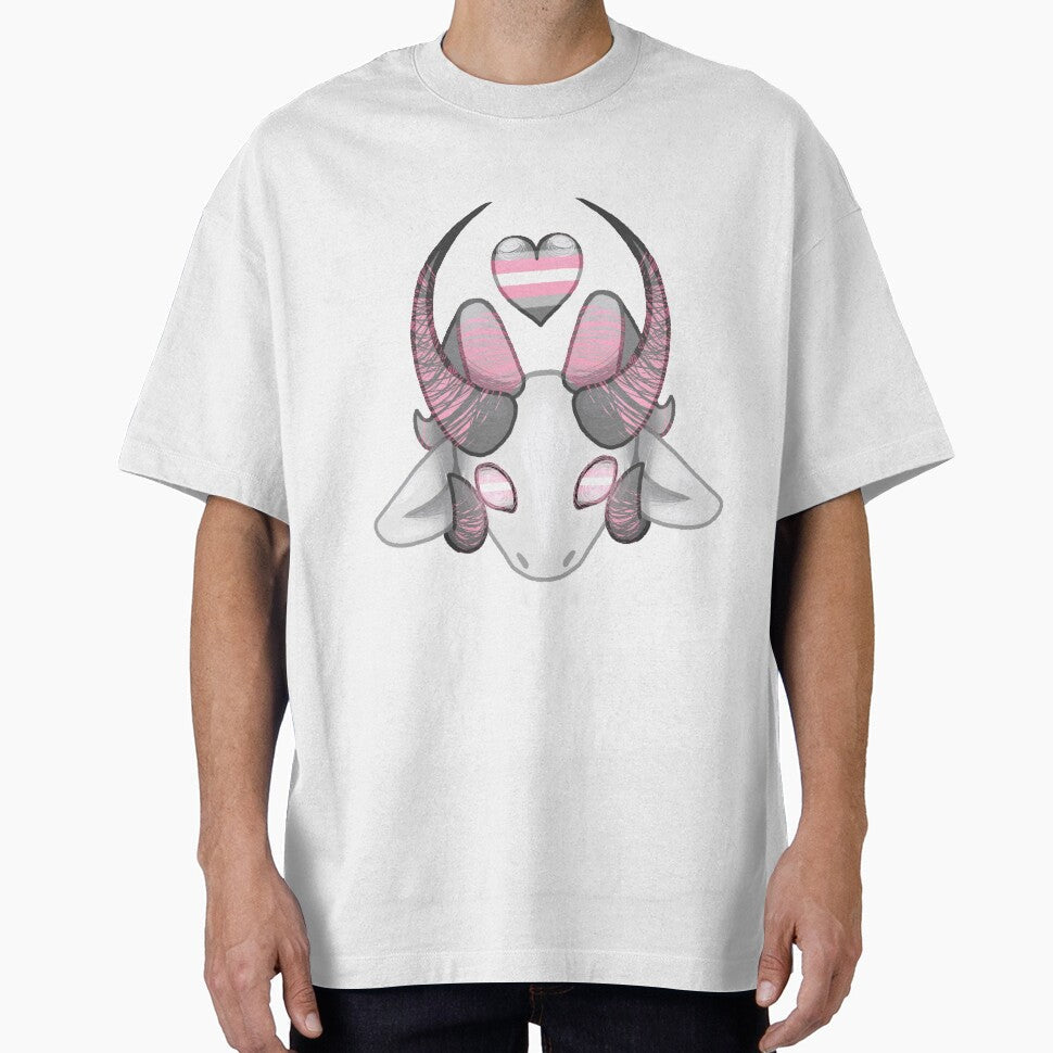 Baphomet Pride! (Demigirl Flag) by FrozenTwoDeath - Adult & Kids T-Shirts, Sweatshirts & Hoodies apparel design preview 1