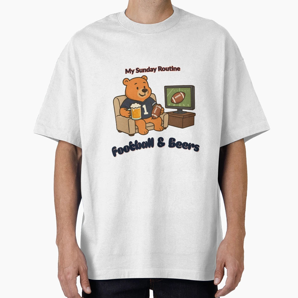 Intage Bears Football Beers Funny T-Shirt - Custom Art Print Men Women - T-Shirt, Sweatshirt, Hoodie