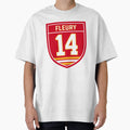 Theoren Fleury Calgary 14 Emblem T-Shirt - Unique Graphic for Adults - T-Shirt, Sweatshirt, Hoodie