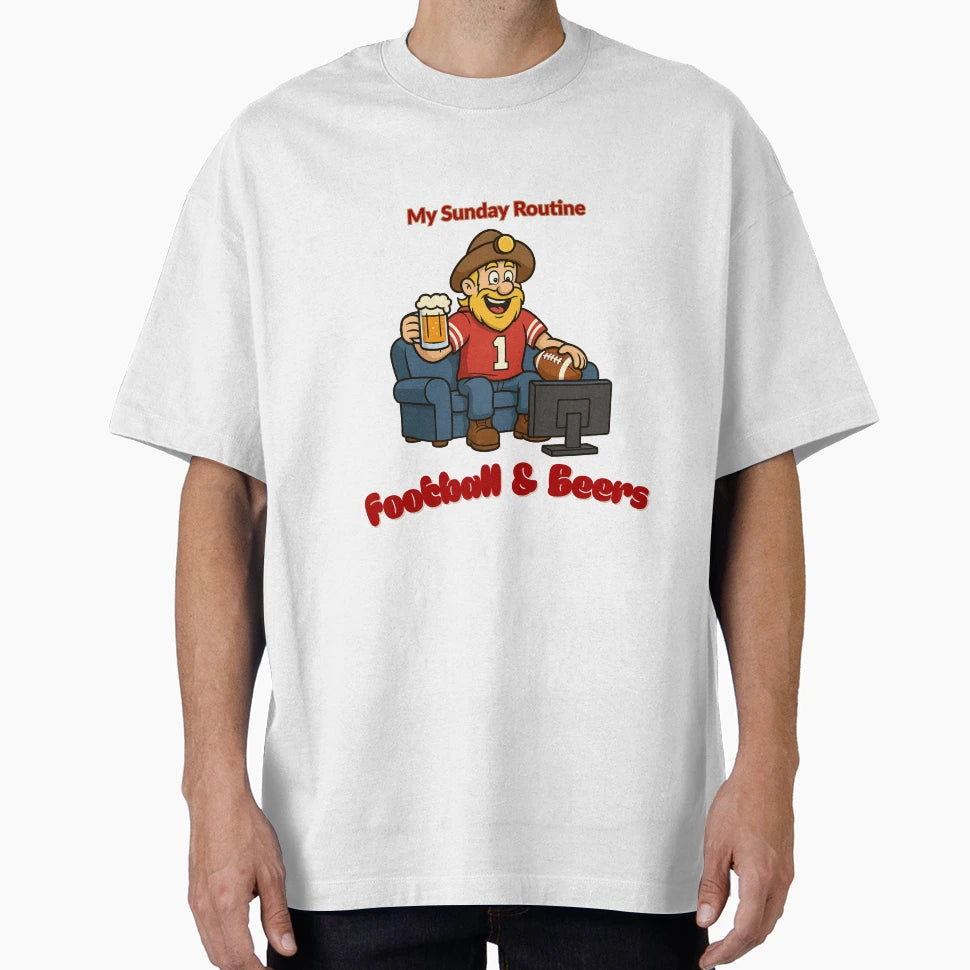 49Ers Football Beers Funny Game Day T-Shirt - Custom Art Print Unisex - T-Shirt, Sweatshirt, Hoodie